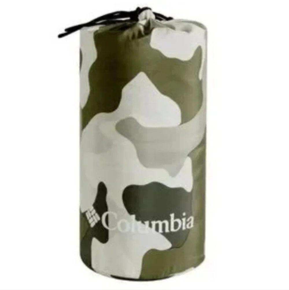 Columbia Packable Throw All Season Warmth 50” x 60” Machine Washable Green/Gray